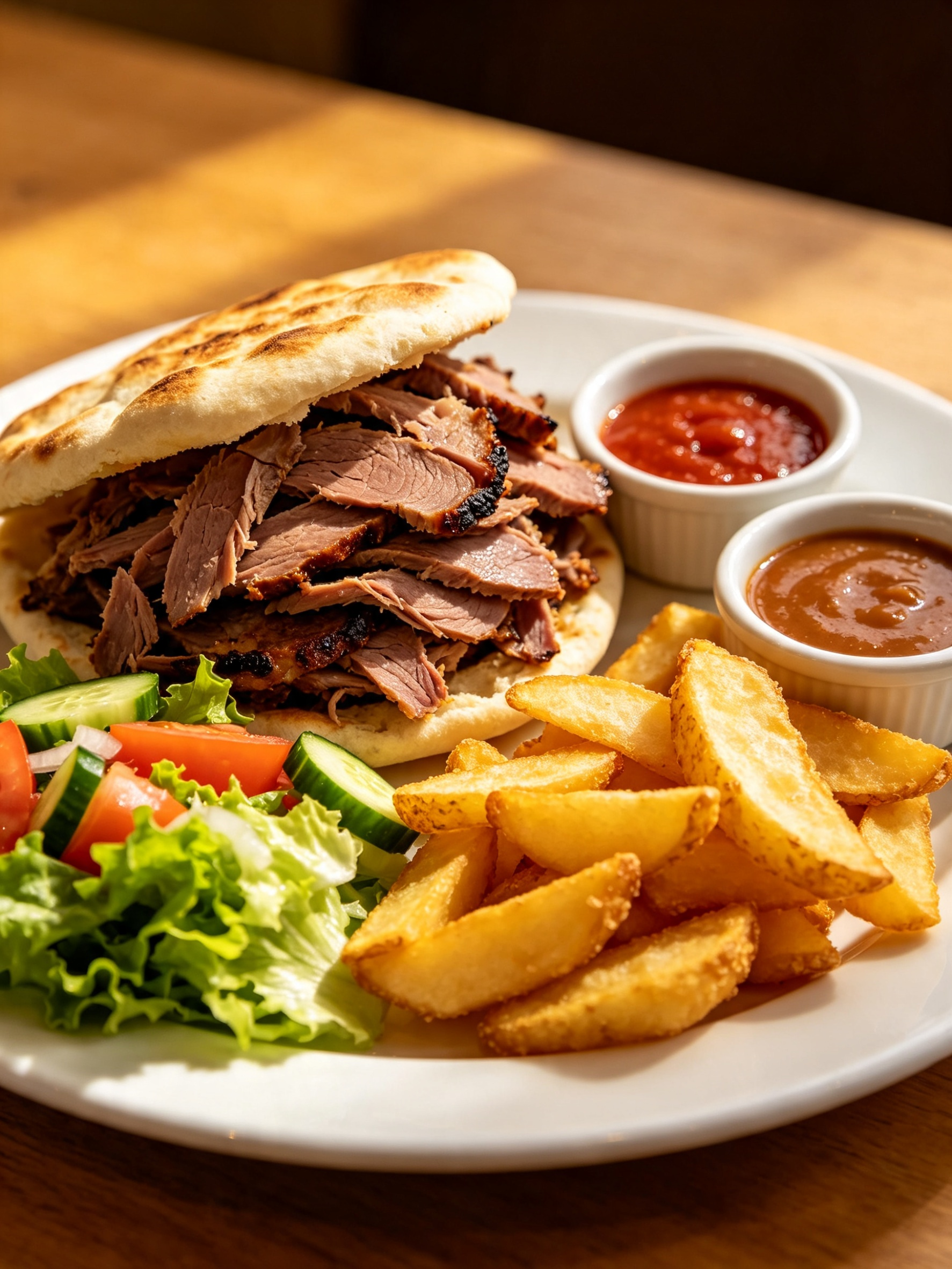 Lamb Doner Meat & Chips