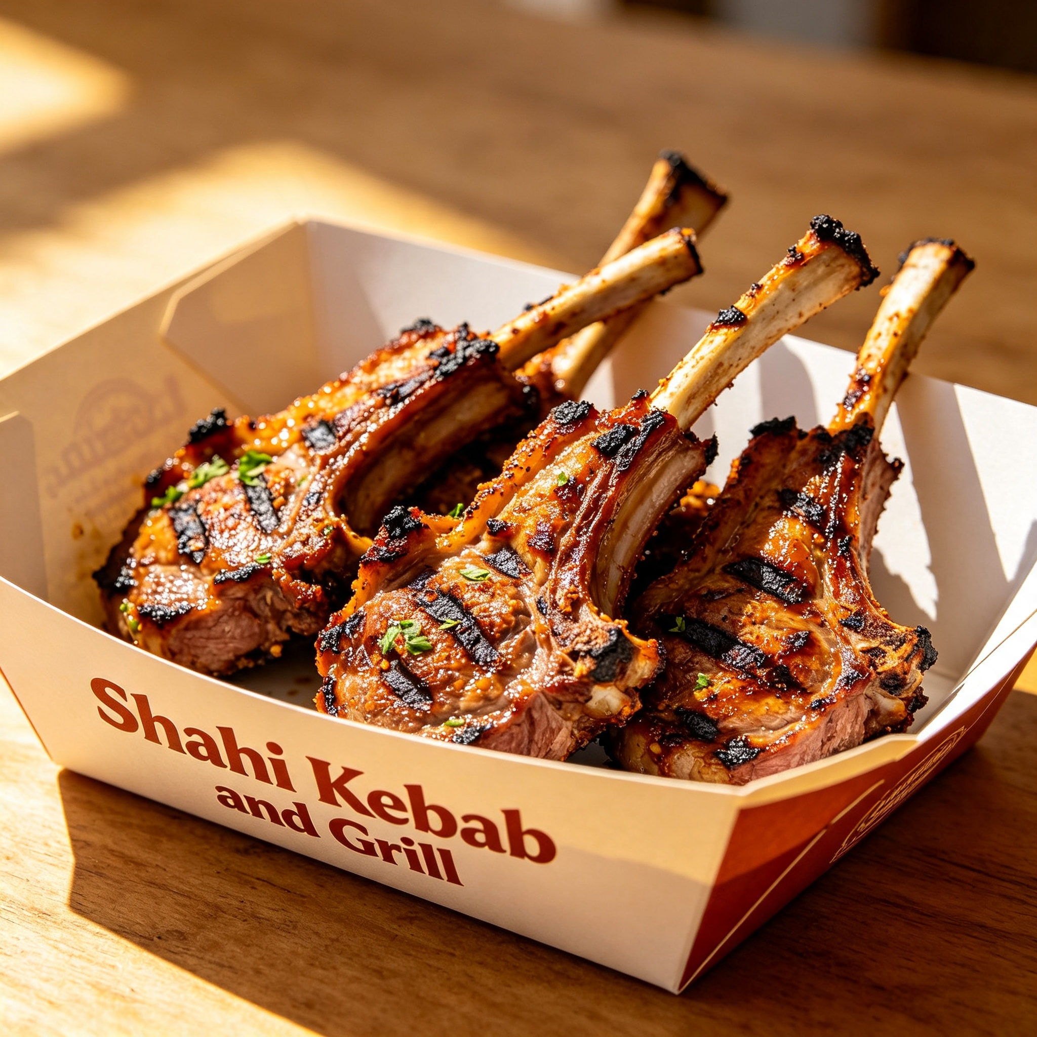 Lamb Chops+Rice+Chips