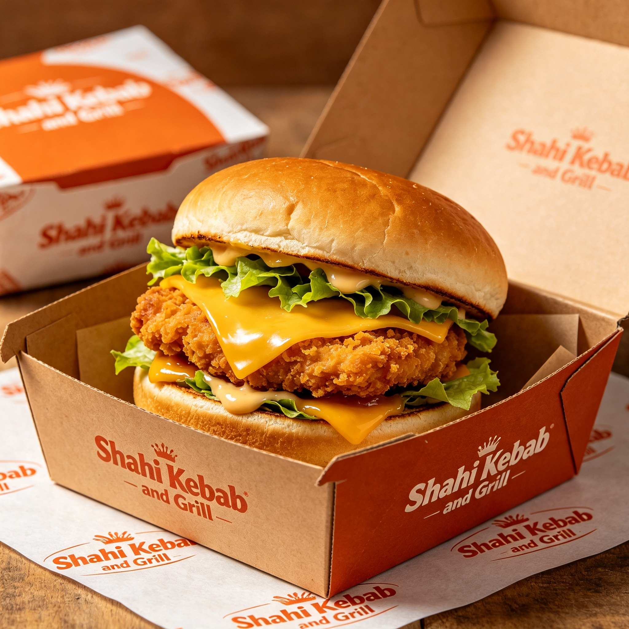 Chicken Fillet Burger with Cheese
