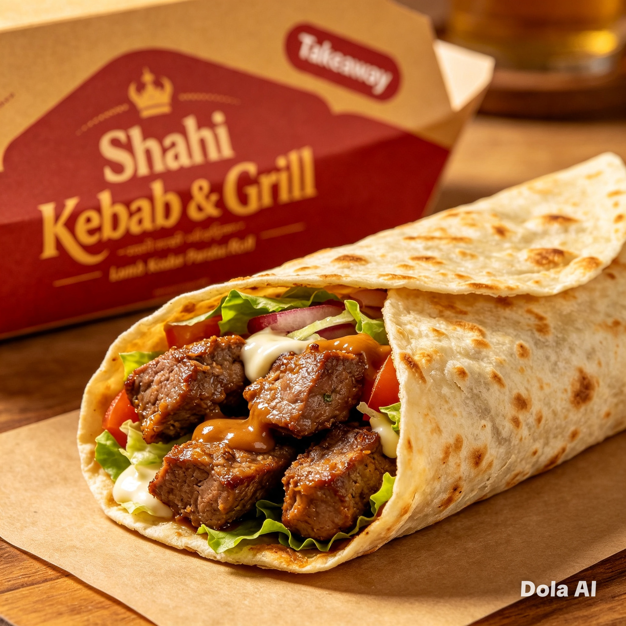 Paratha Roll - Lamb Kebab